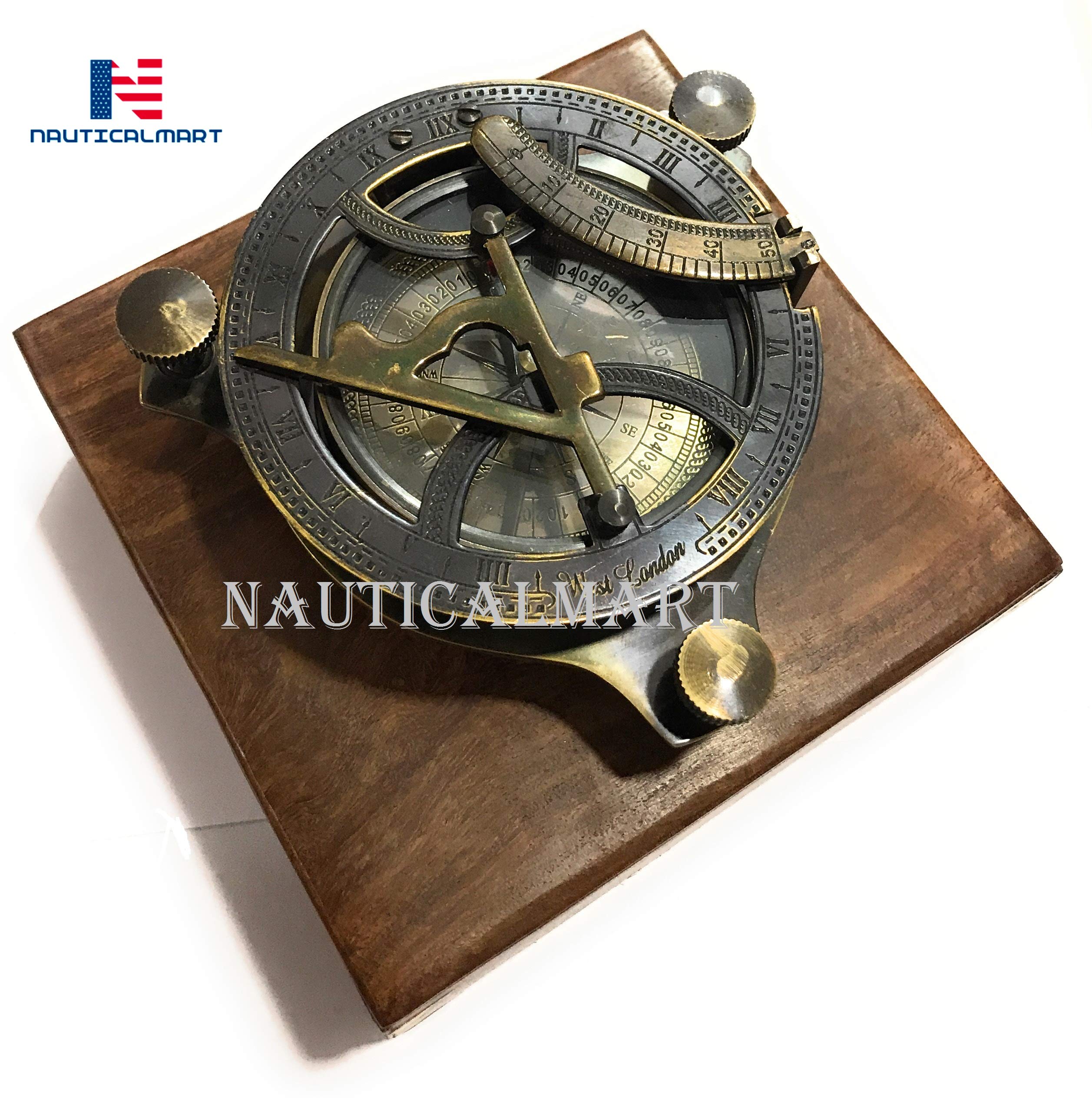 Brass Antique Sundial Compass 5