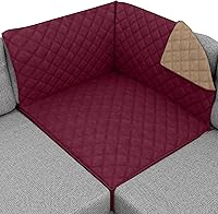 Vista 45 de Sofa Shield - Funda para sofá Loveseat con correa patentada, protector de cojines, funda reversible resistente a manchas y desgarros de perros