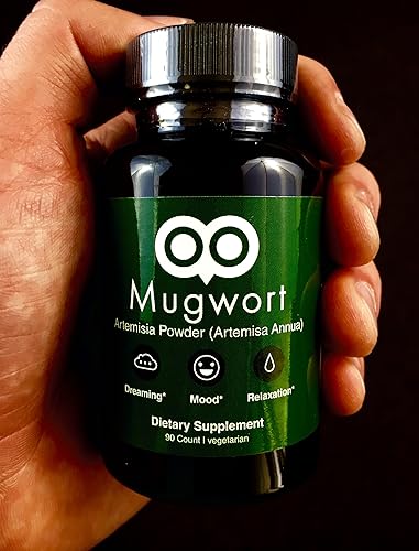 Miniatura 2 de Mugwort - Cápsulas 450 mg – 90 Cápsulas – Veganas – por Dream Leaf - Fabricado en EE. UU. – Estado de Ánimo, sueño, relajación, digestión –Mugwort