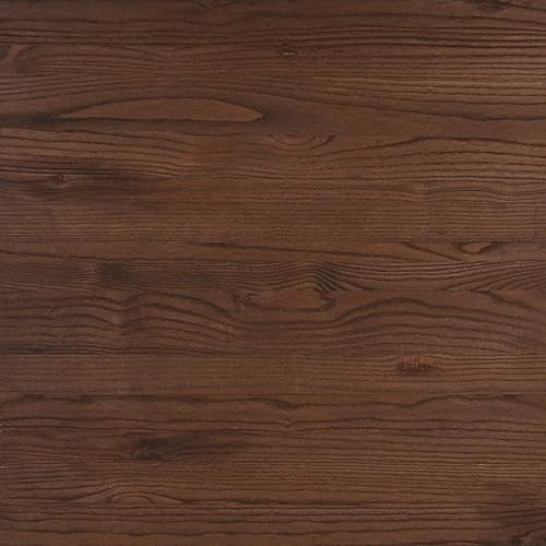 Miniatura 5 de EMMA + OLIVER Mesa cuadrada de altura de barra de metal negro y madera de 23.75 pulgadas