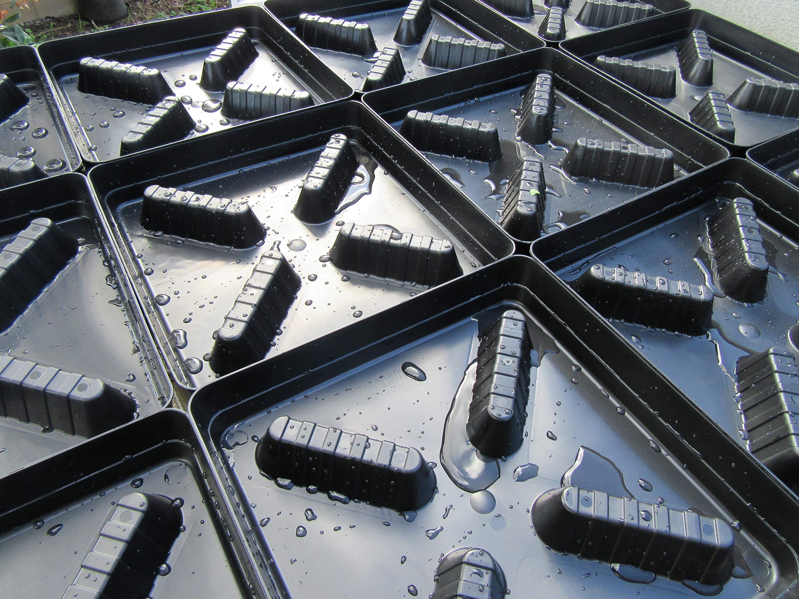 Buy square farmer Black Plastic 10inch drip Tray Drain Table Saucers