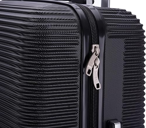 Miniatura 8 de InUSA Royal Collection Maleta de viaje con cuatro ruedas giratorias y tachuelas, Negro -, Royal