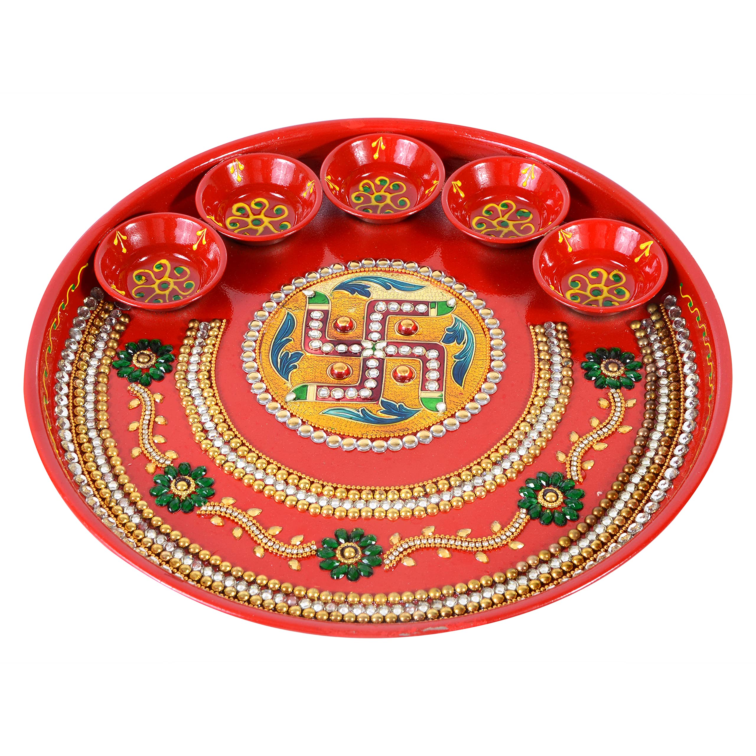 Buy Amba Handicraft Pooja thali/Pooja Items/puja thali/Pooja Plate