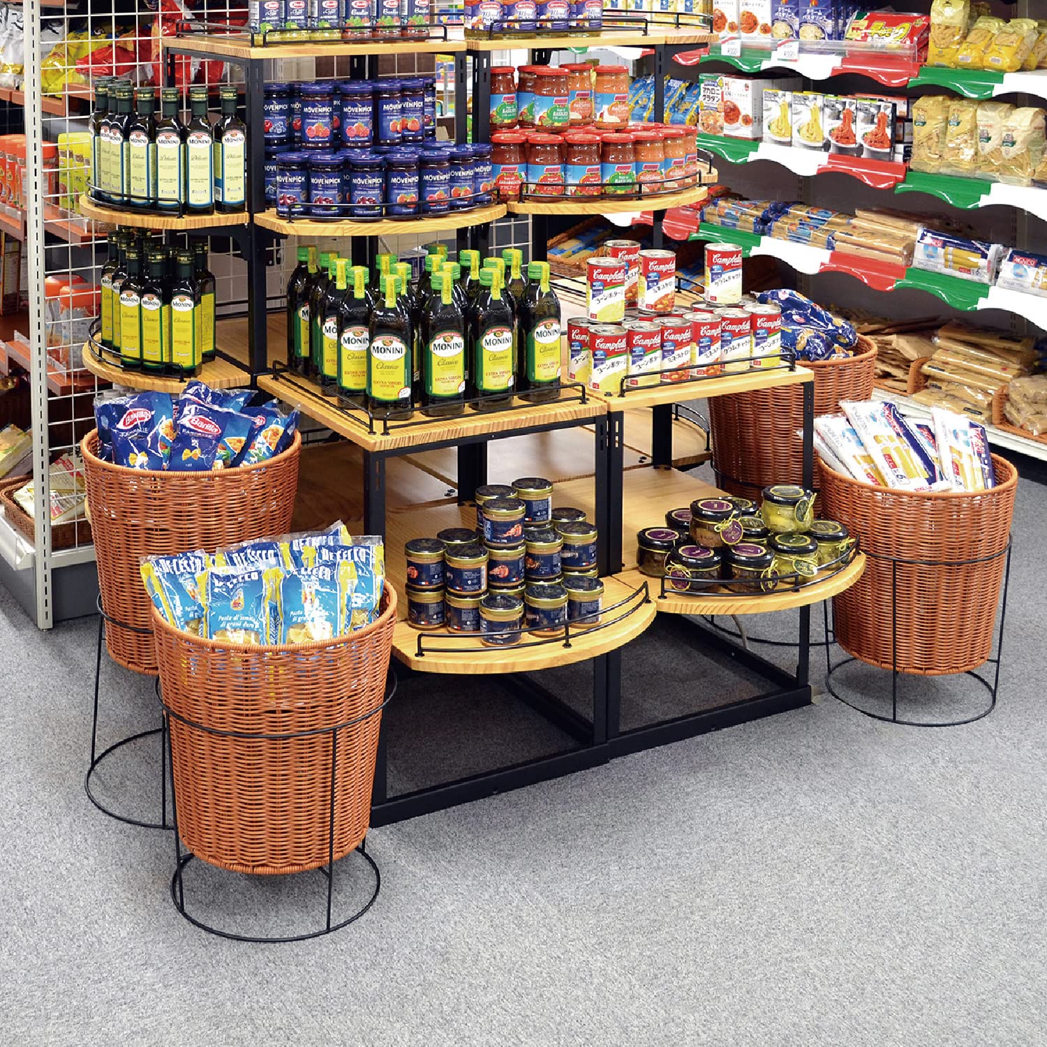 Amazon.co.jp: KAWAJUN (カワジュン) 河淳 丸型 コラタ バスケ