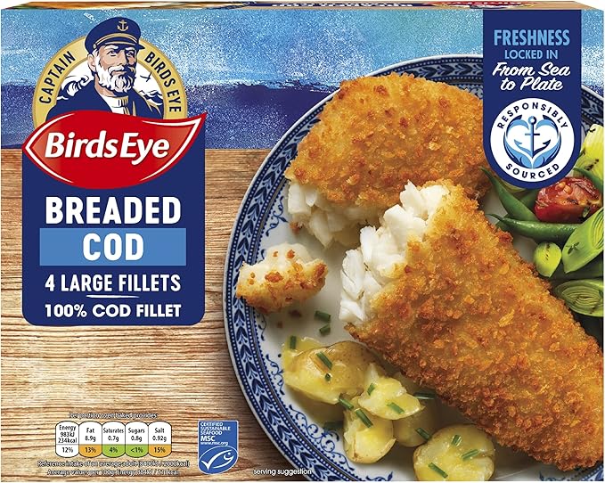 Birds Eye 4 Breaded Cod Large Fillets, 440g (Frozen) Amazon.co.uk