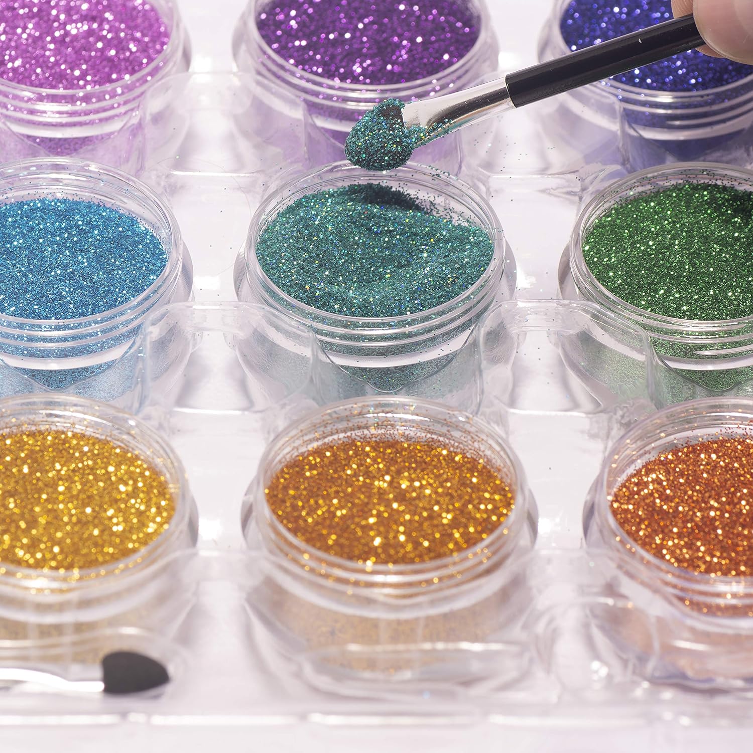 Premium Glitter Temporary Tattoo Kit for Boys and Girls, 74 Stencils, 16 Colors and 2X 0.5 fl.oz Body Glue for Body Glitter Fake Tattoos for Kids Makeup Tattoo Supplies Party Favors Party Supplies