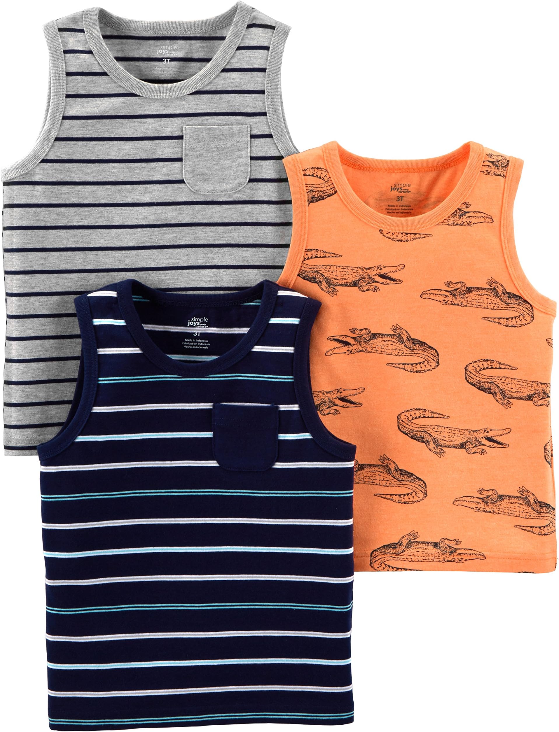 Boys 3-Pack Muscle Tank Tops