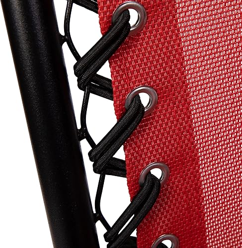 Miniatura 11 de Flash Furniture Celestial - Sillón reclinable de malla plegable ajustable de gravedad cero con almohada y bandeja portavasos, color rojo, juego de 2