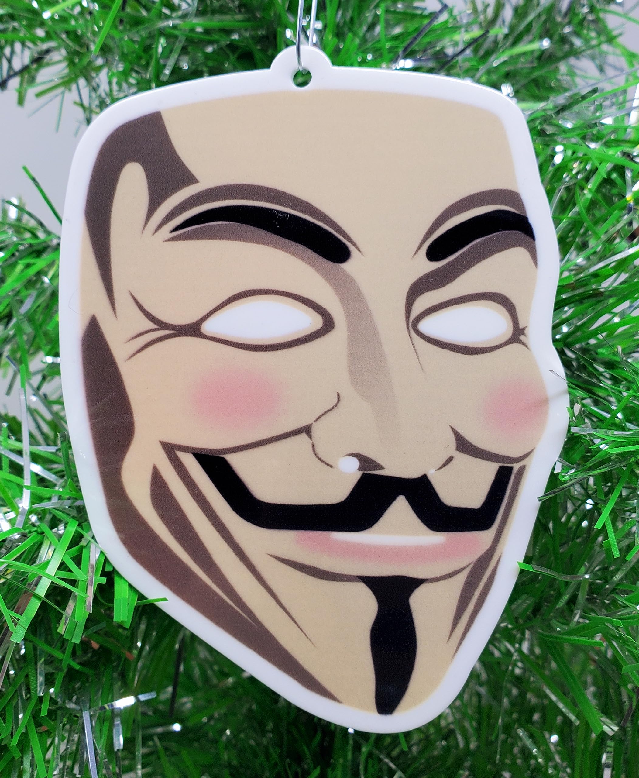Amazon.com: Guy Fawkes Mask Christmas Ornament : Home & Kitchen