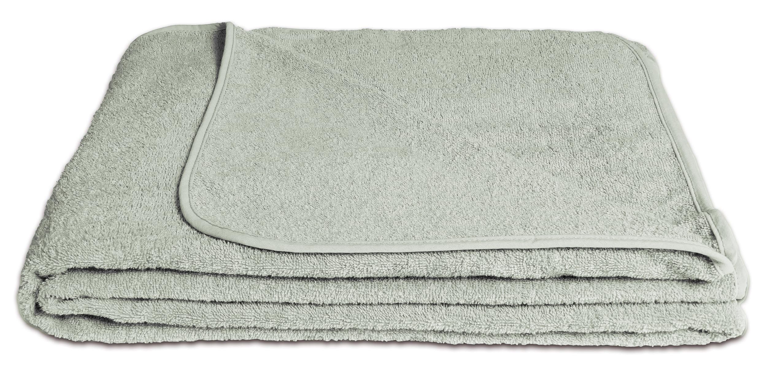 KiGATEX Terry Cloth Blanket, Grey, 150 x 200 cm, 100% Cotton, Oeko-Tex®