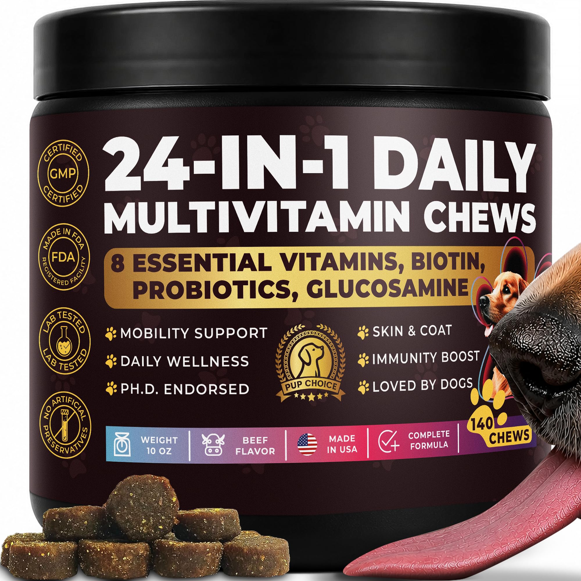 Pup Choice 24-in-1 Dog Multivitamin Chews