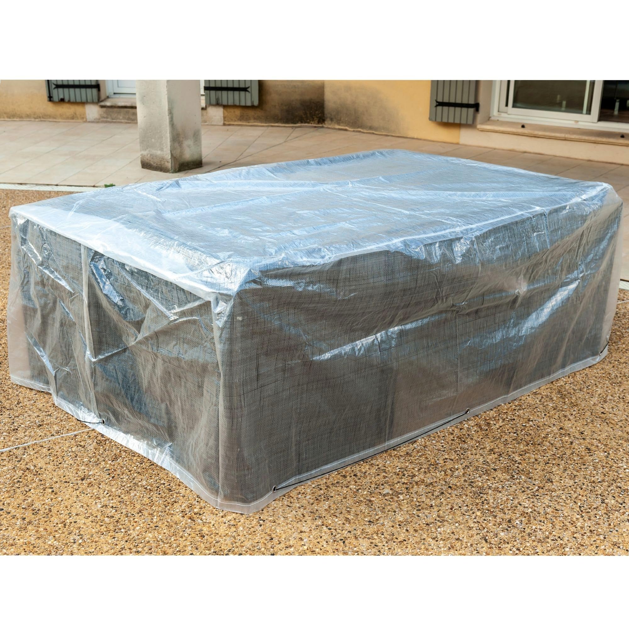 Housse table de jardin contre la pluie et la décoloration bâche étanche WERKA PRO 310cm