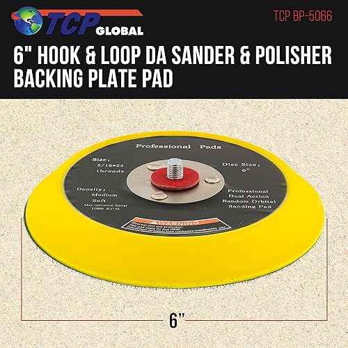 Miniatura 2 de 6" DA Almohadilla pulidora y lijadora - Cara con cierre de gancho y bucle - Placa de apoyo con trayectoria orbital aleatoria