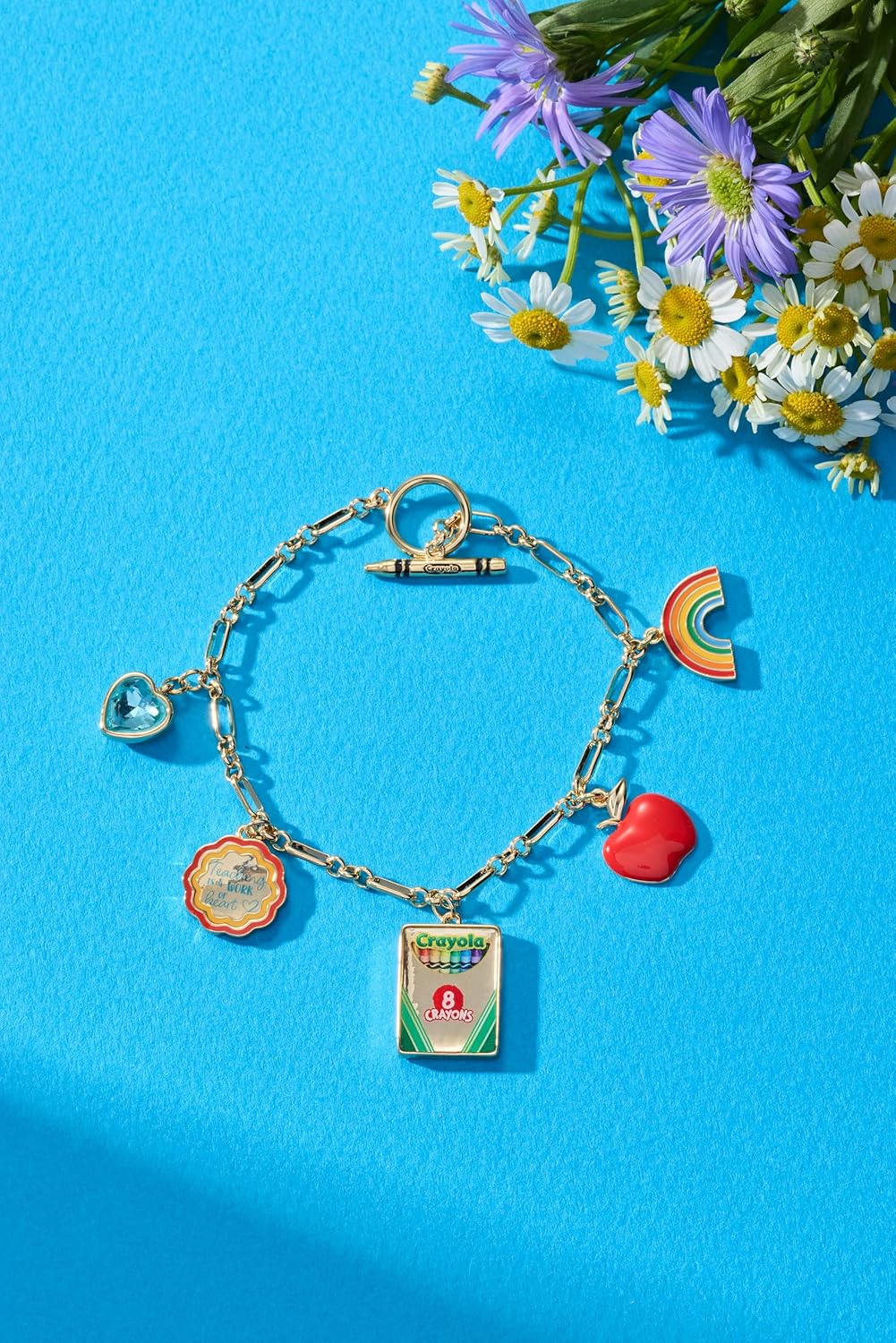 Alex and Ani Crayola Teacher Appreciation Toggle Bracelet, Brass Shiny Gold