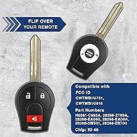 Vista 4 de KeylessOption Llavero de Reemplazo para 2003 2004 2005 2006 2007 2008 2009 2010 2011 2012 2013 2014 2015 2016 2017 2018 2019 Nissan Infiniti Remoto