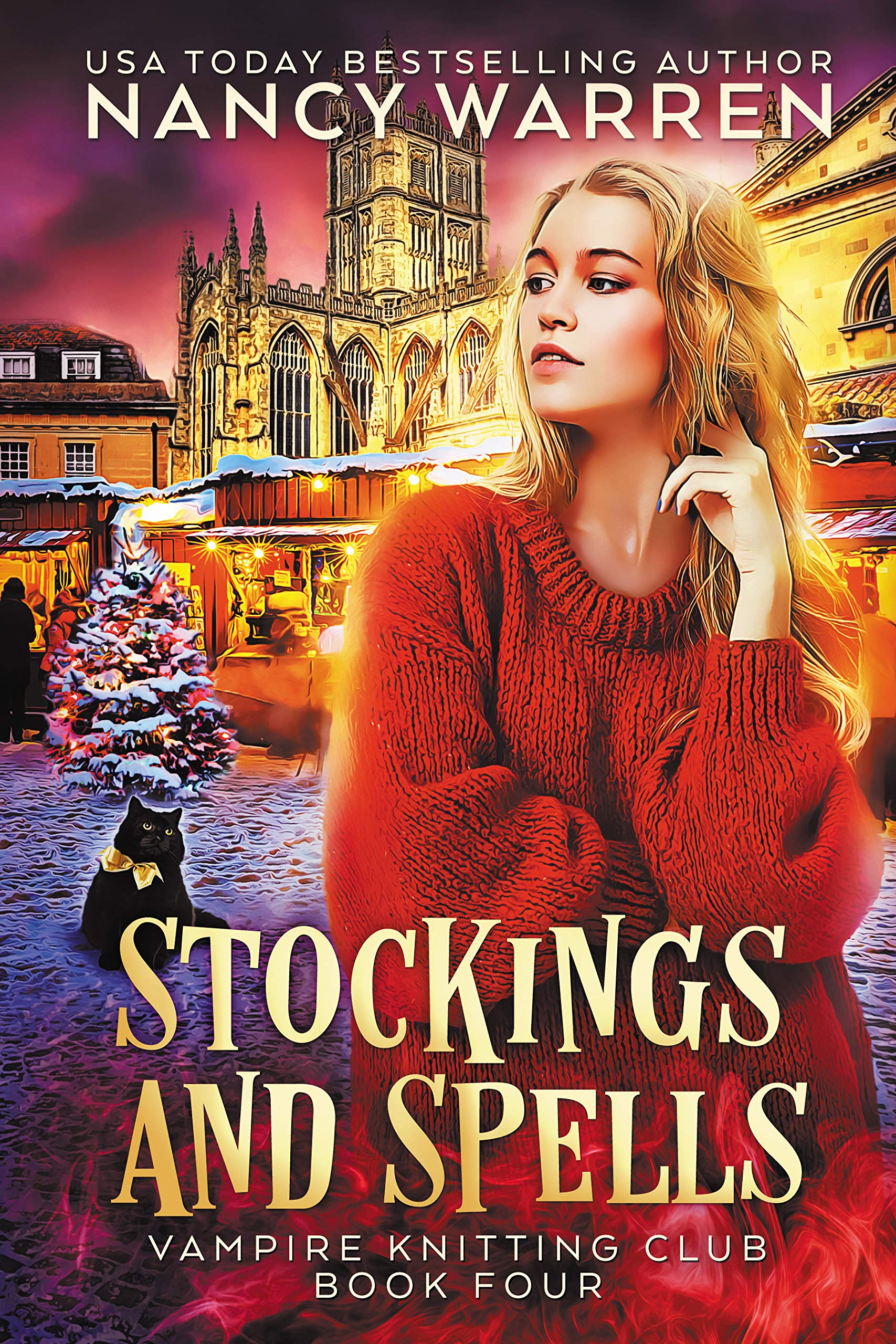 Stockings and Spells: A paranormal cozy mystery (Vampire Knitting Club Book 4) Kindle Edition