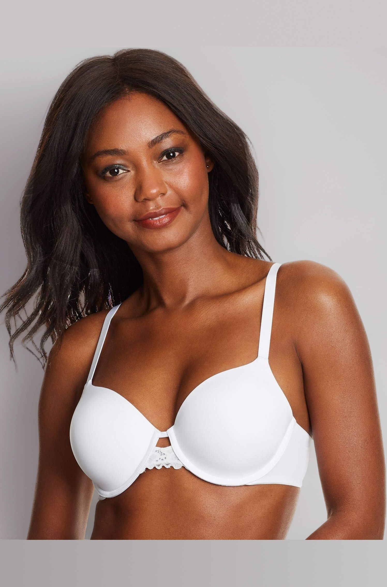 Maidenform Womens One Fab Fit Underwire Bra, Microfiber T-Shirt Bra, Full-Coverage Convertible Bra, White, 38B