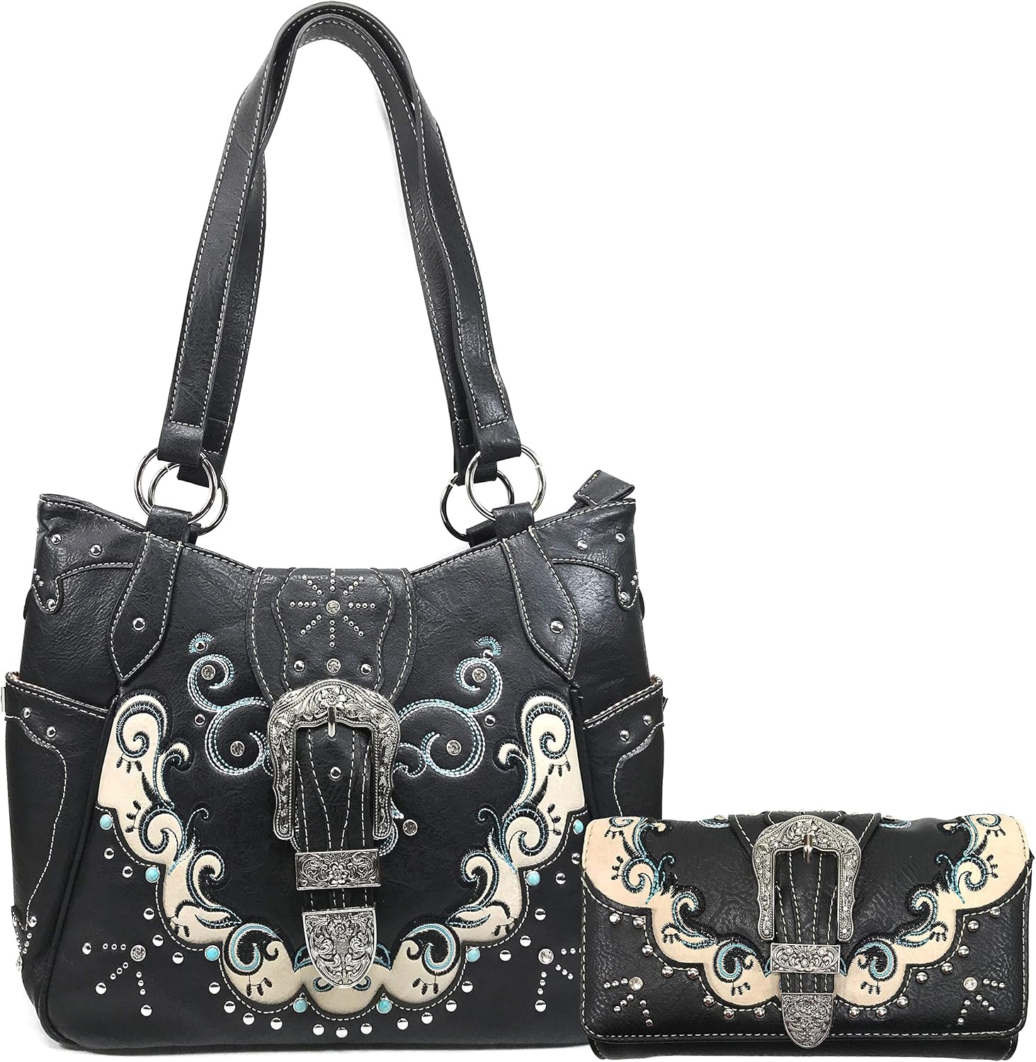 Justin West Mustang Buckle Handbag Purse For Girls Women Concealed Carry