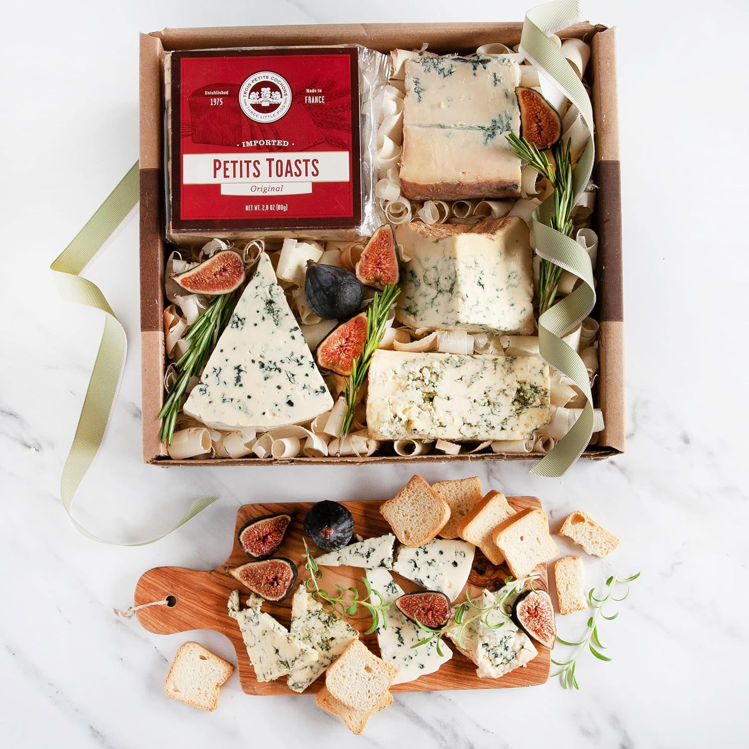 Vintage Port Wine and Blue Cheese Gift Box