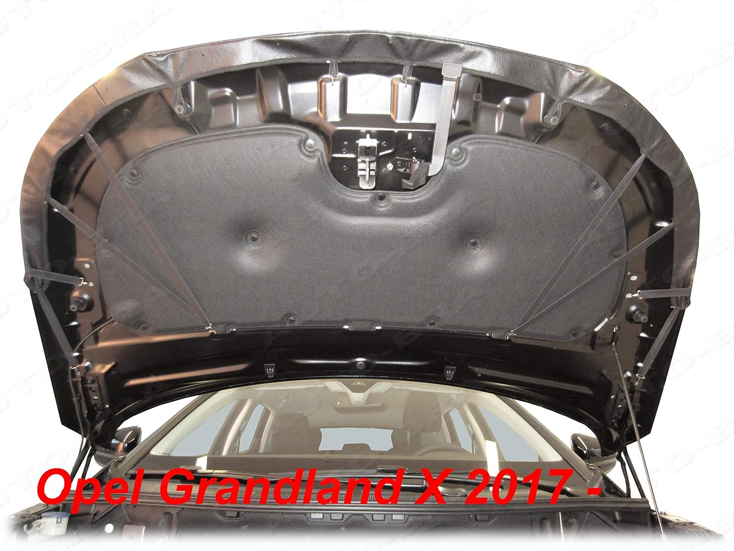 AB3-00378 Carbon Look Hood Bra Front End Nose Mask Compatible with Vauxhall Opel Grandland X Since 2017 Bonnet Bra STONEGUARD Protector Tuning