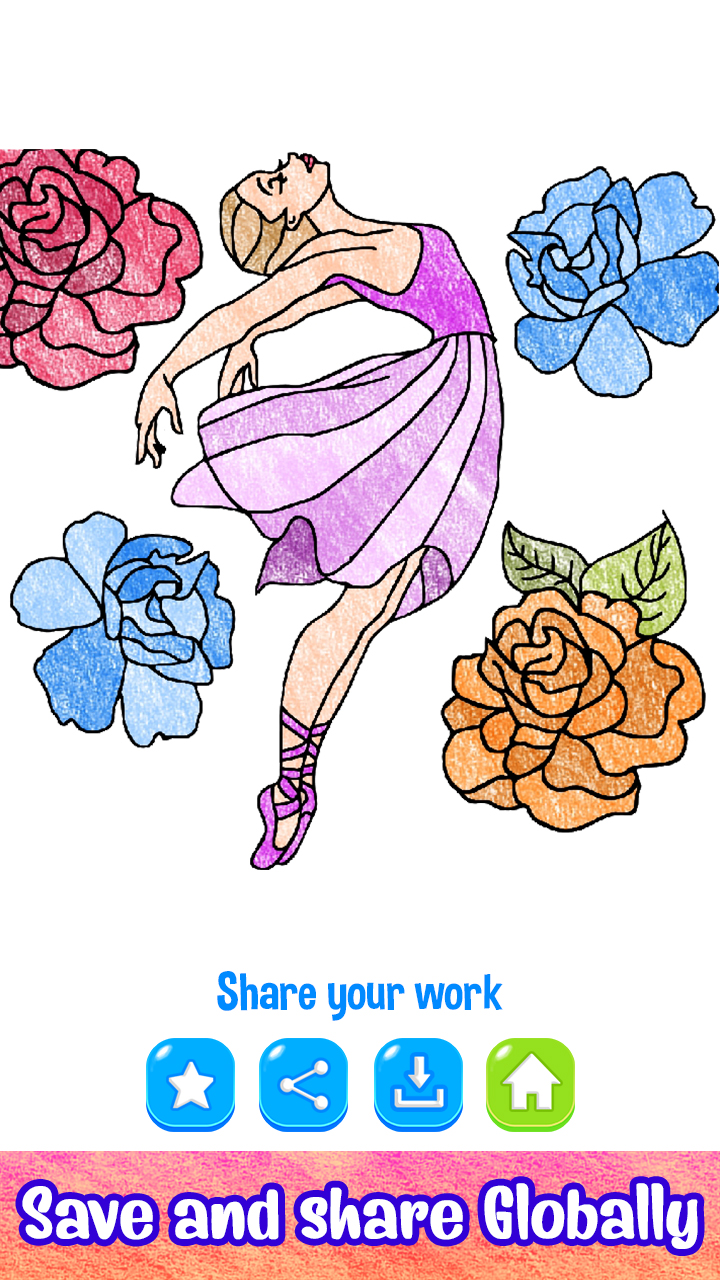 Ballerina Color by Number Book Grownups Paint + Glitter + Crayon