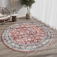 Vista 10 de Rugcomf Alfombra de pasillo de 2' 6'' x 8' lavable, alfombra boho suave, antideslizante, de lana sintética, alfombra vintage para cocina, entrada