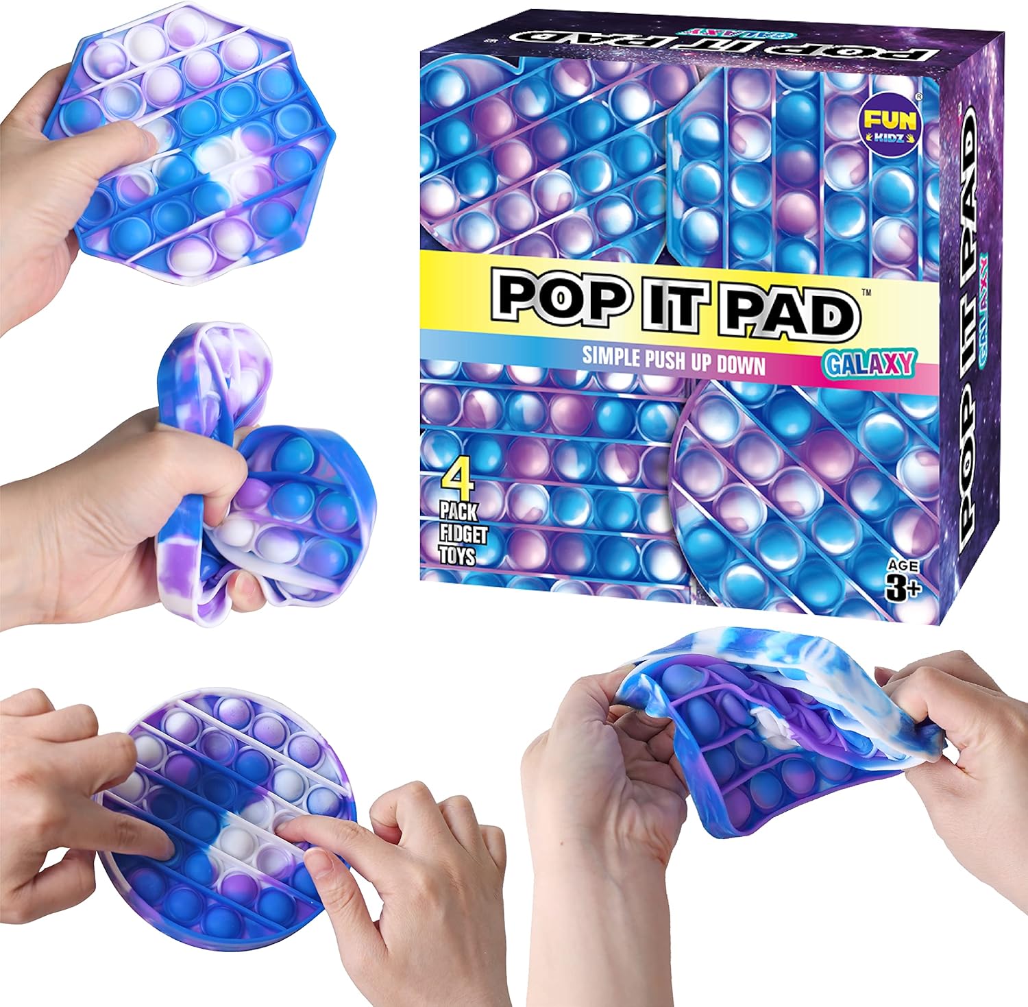 Tie Dye Push Pop Bubble Fidget Toy 