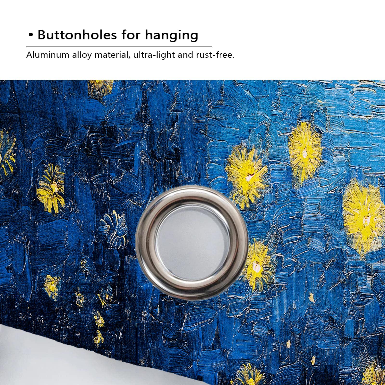 Cortina de ducha azul annata Starry Night Cortinas de tela de poliéster Decoración de baño Set con 12 ganchos Accesorios de baño Suficientemente grueso 200x200 cm
