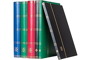 LIGHTHOUSE – “BASIC” Hard Cover Stamp Stockbook – 32 Pages (A4) with...