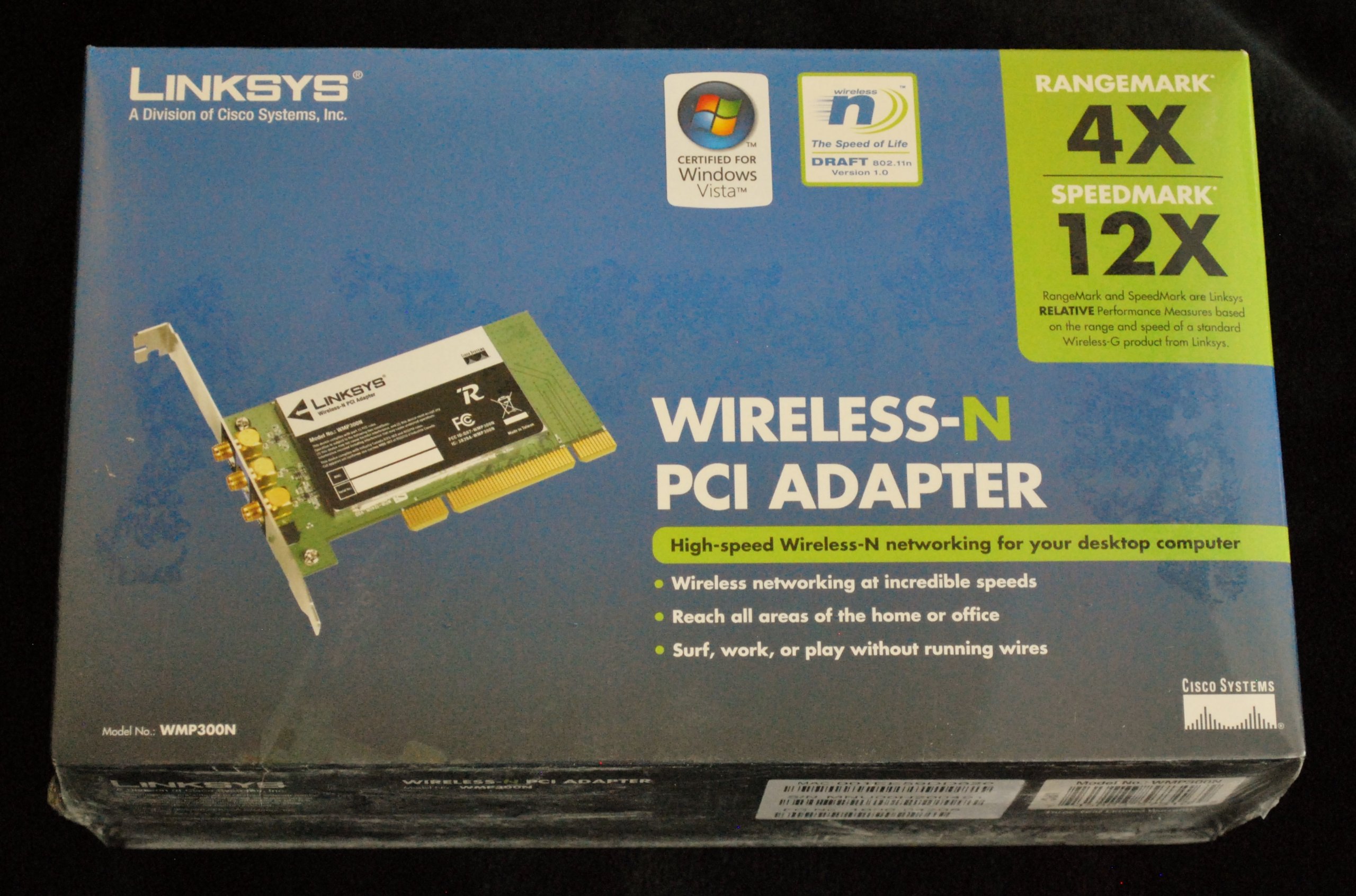 Cisco-Linksys Wireless-N PCI Adapter WMP300N