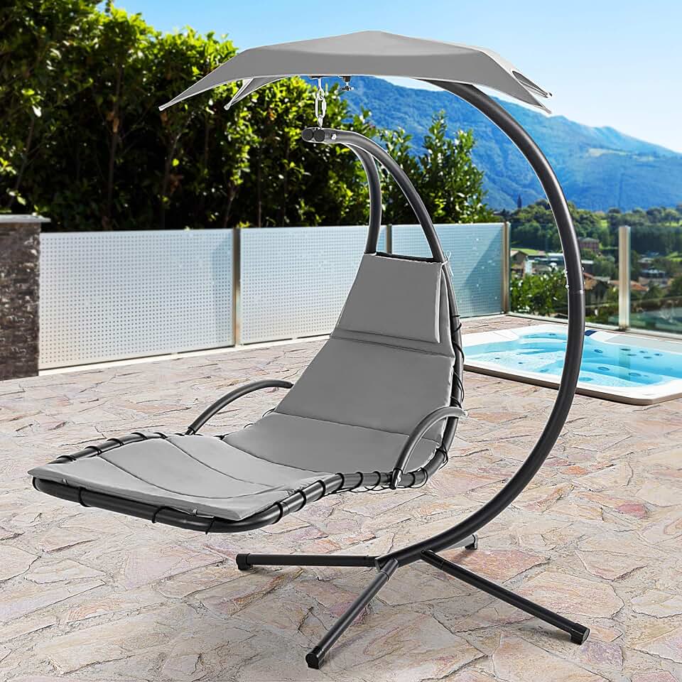 Amazon.com: hanging chaise lounger with stand