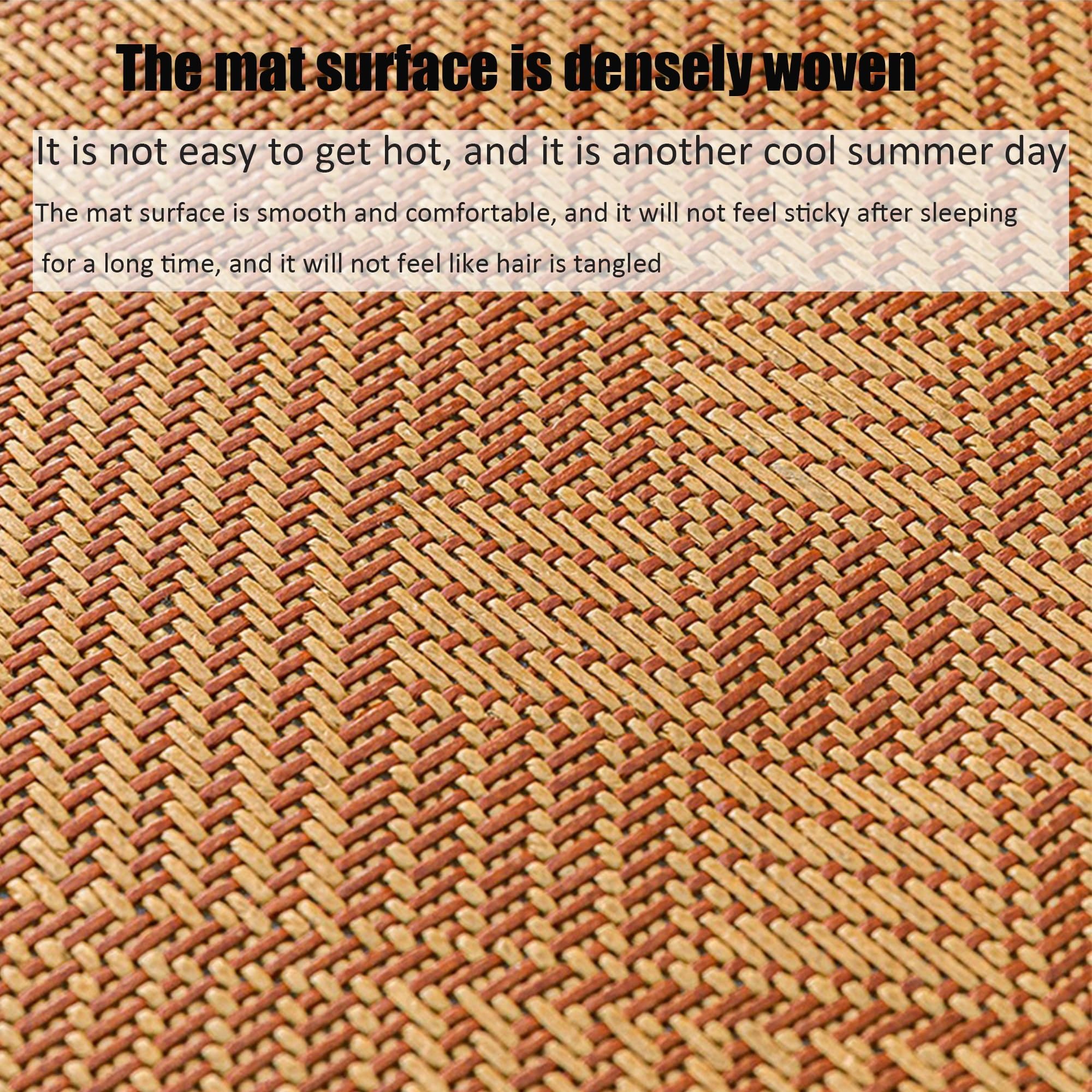 Japanische Futon-Matratze, faltbare Tatami-Matte, Eisrattan-Matten, tragbare Isomatte, aufrollbare Bodenmatratze, Nickerchenmatten, Bambusmatten for das Schlafzimmer zu Hause(Light brown,120x200cm)