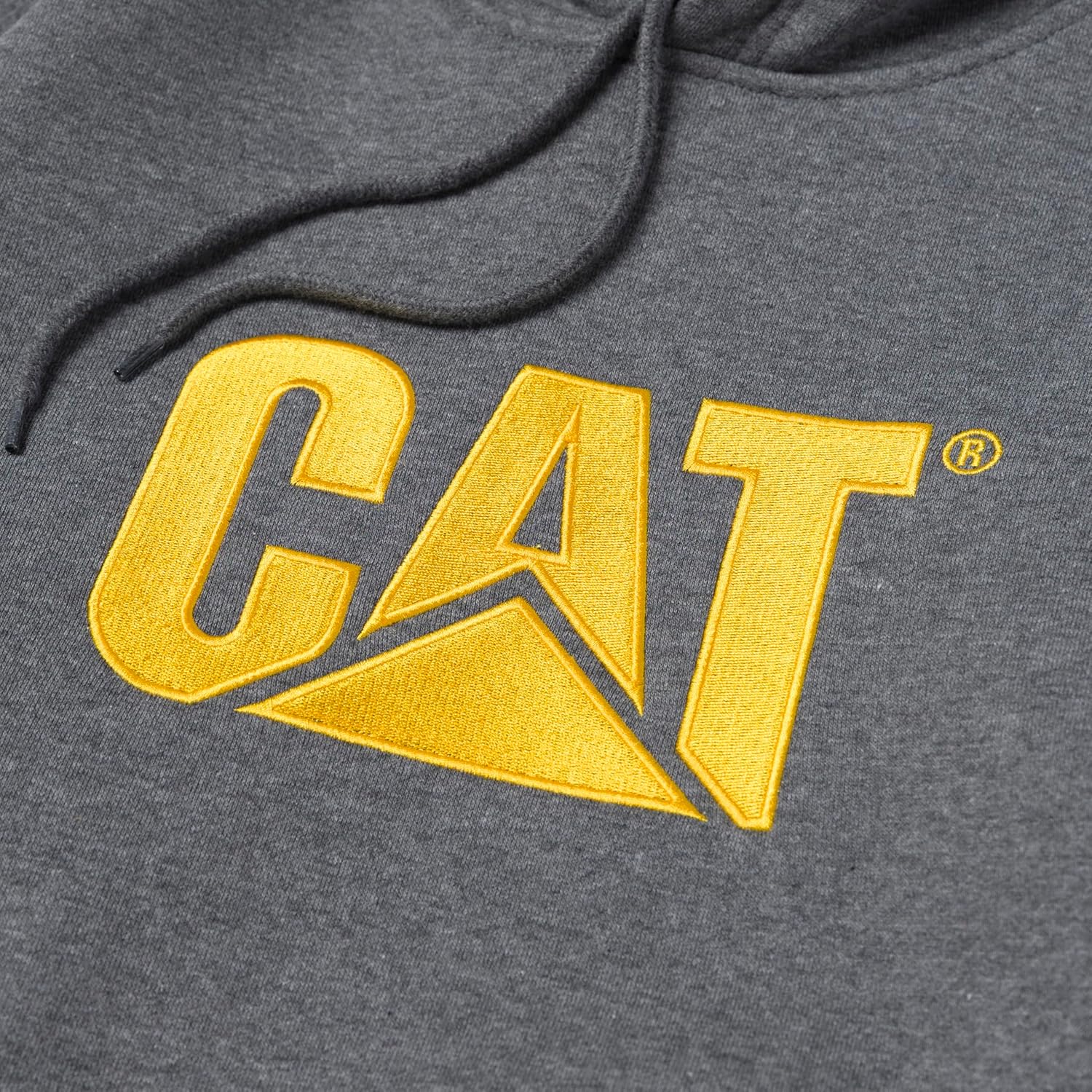 Caterpillar Men's Trademark Hoodies with Embroidered CAT Front Logo, S3 Cord Management System, and Pouch Pocket