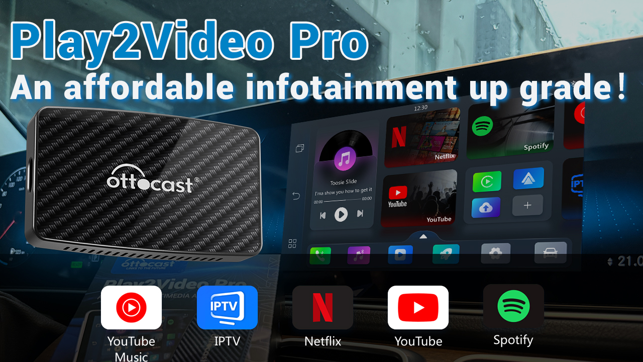 Watch Ottocast Play2Video CarPlay Android 8 AI Box Adapter Review
