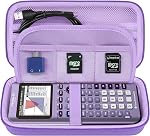 Elonbo Carrying Case for Texas Instruments TI-84 Plus CE/TI-84 Plus/TI-83 Plus/TI-83 Plus CE Color Graphing Calculator, Extra Mesh Pocket Fits Charging Cable Charger Manual, White+Inside White | Texas Instruments TI-84 Plus CE/TI-84 Evo/TI-84 Plus/TI