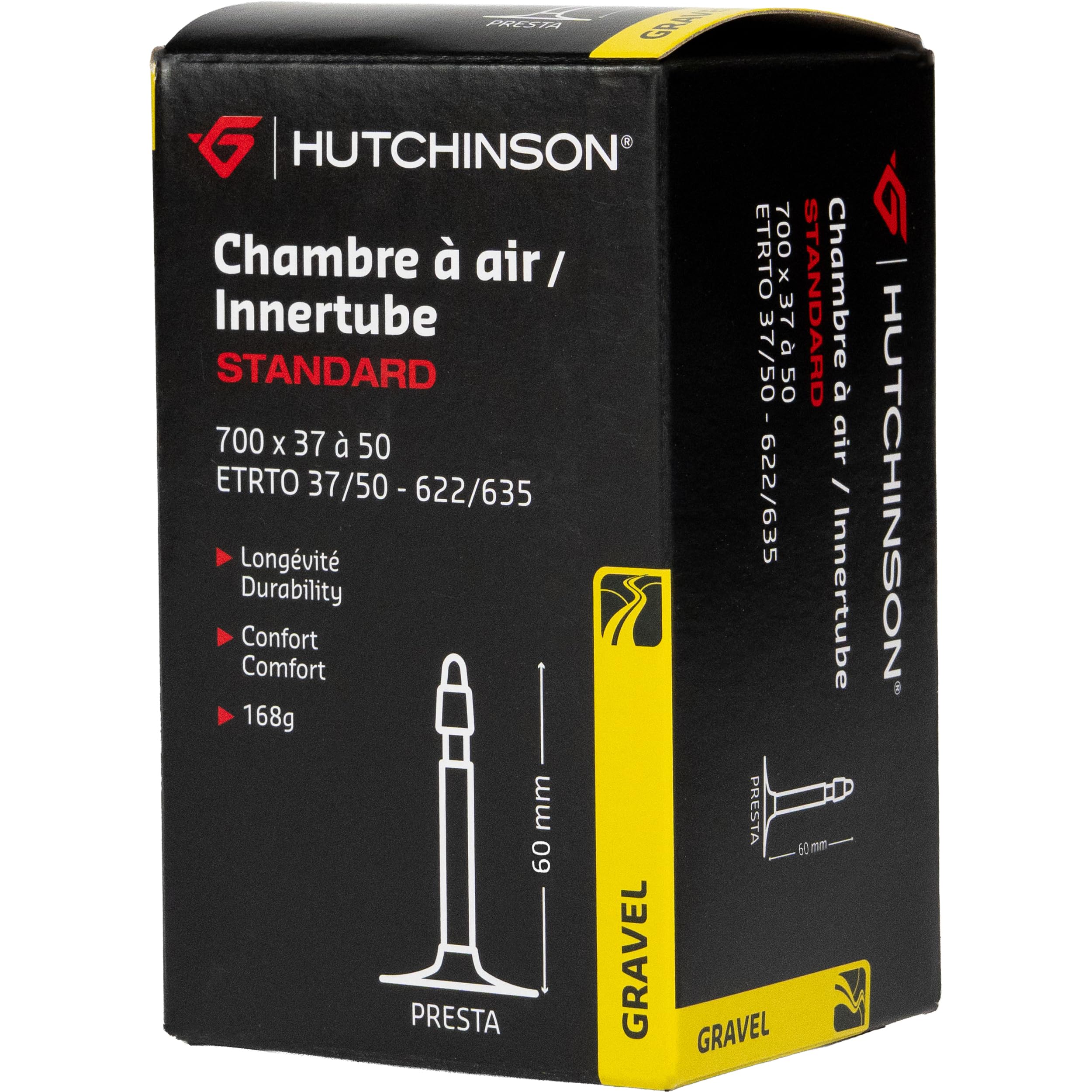 Hutchinson Standard Gravel Inner Tube – Presta Valve (60mm) – 700 x 37/50c