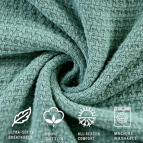 Miniatura 9 de HILLFAIR - Mantas de algodón, Algodón, Plateado, King