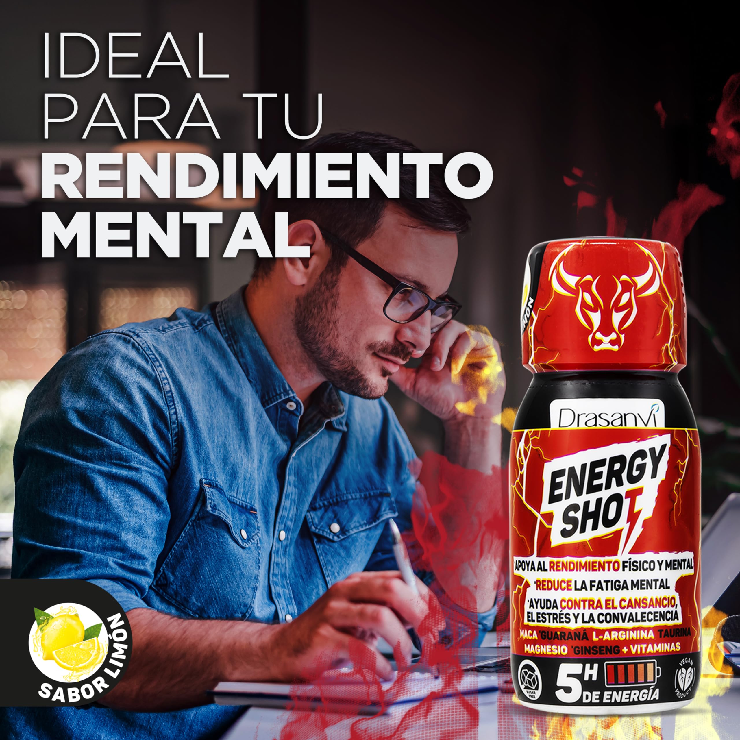 WEB PACK ENERGY SHOT LIMON 60ML 24 UNIDADES DRASANVI