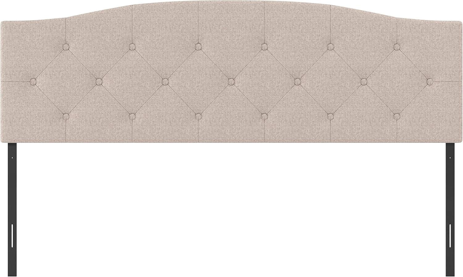 Hillsdale Provence Upholstered King/Cal King Size Headboard with Frame, Light Beige, 2694HKRL