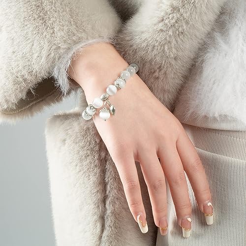 Miniatura 2 de MEHUK Pulsera de Piedras Preciosas Elástica Natural, Pulseras de Cuentas de Piedra Curativa para Mujeres y Hombres Regalos (Unisex)