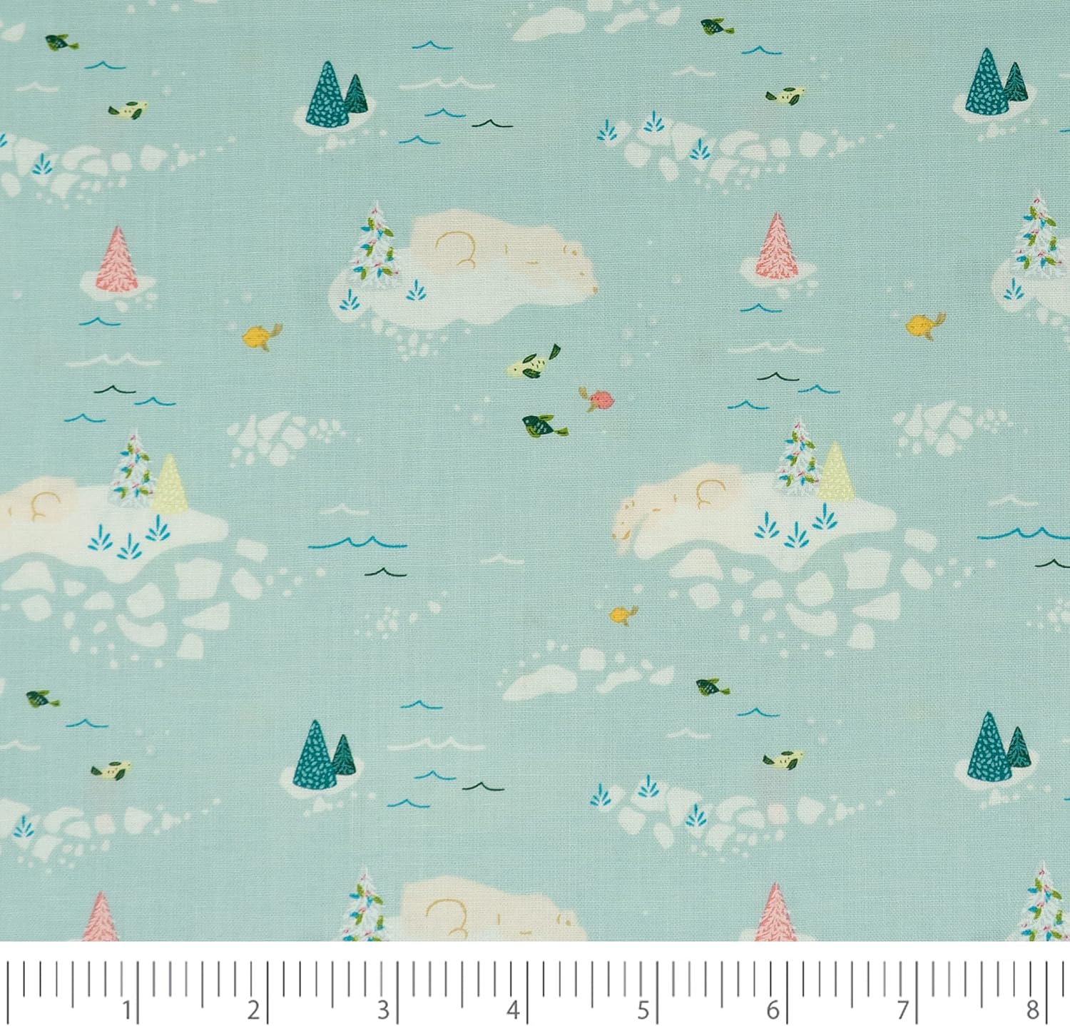 Singer Fabrics, 100% Cotton, Christmas Collection, Quilting Sewing Fabric, Modern Scandinavian Christmas Animals Red, Cut by Yard