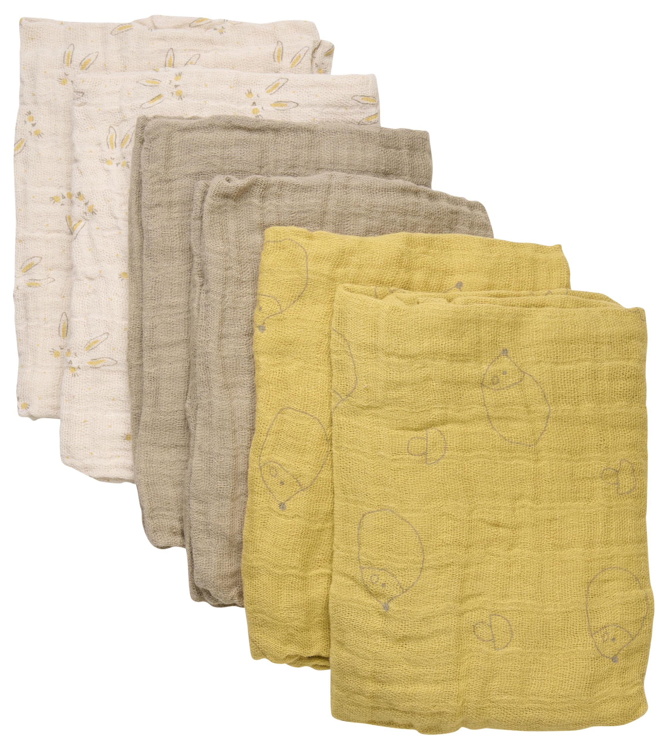 PIPPI Pack de 6 pañales Unisex para bebé, 65 x 65 cm