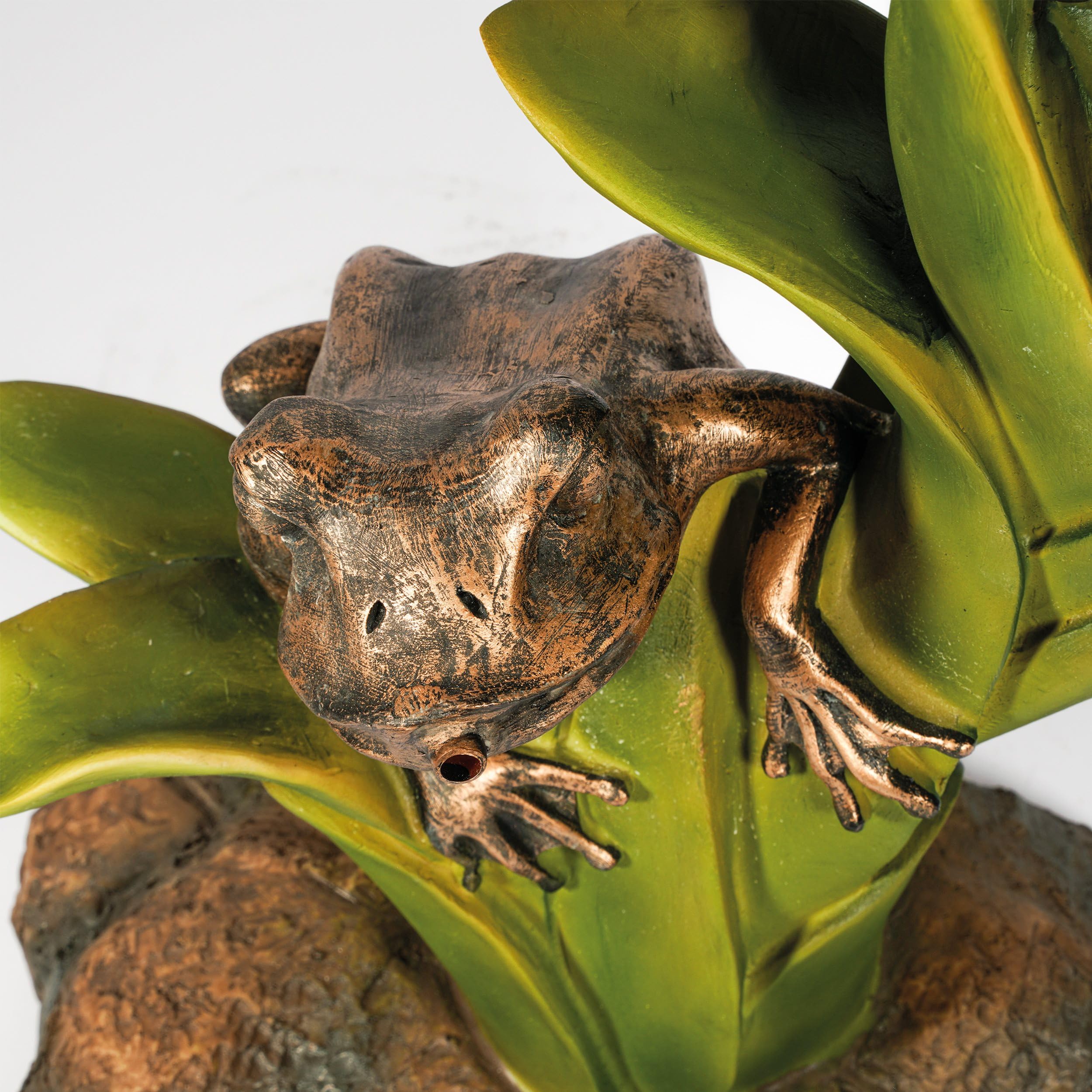 Esotec fontaine solaire grenouille assise statue jardin pompe submersible 22 cm