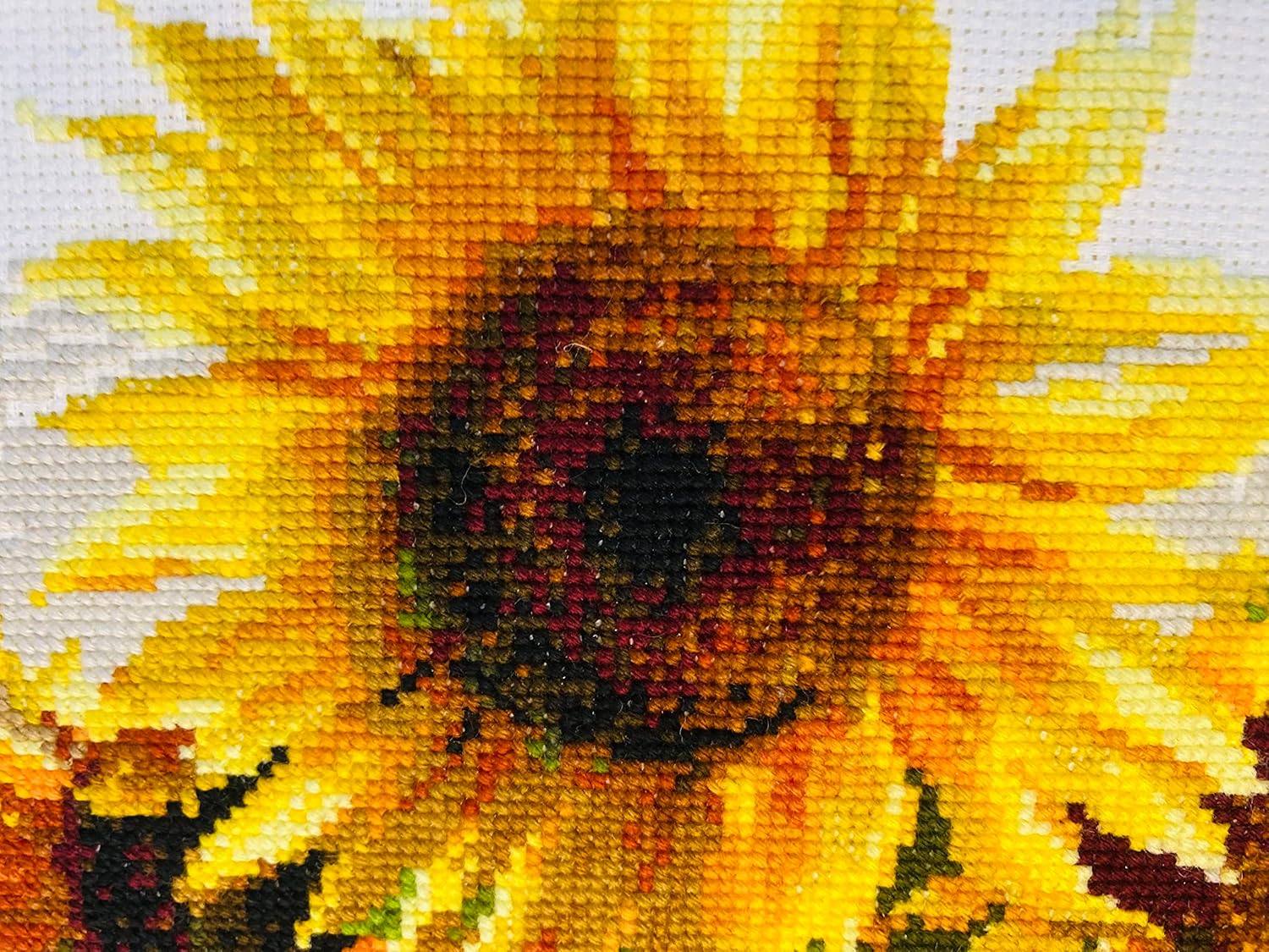 RIOLIS - Hot Summer 1488, Floral Cross Stitch Kits 15,75" x11,81, Cross Stitch Kits for Beginners & Advanced, Crossstitching Kits Adult, Counted Stitching Kits, Flowers Embroidery Kit