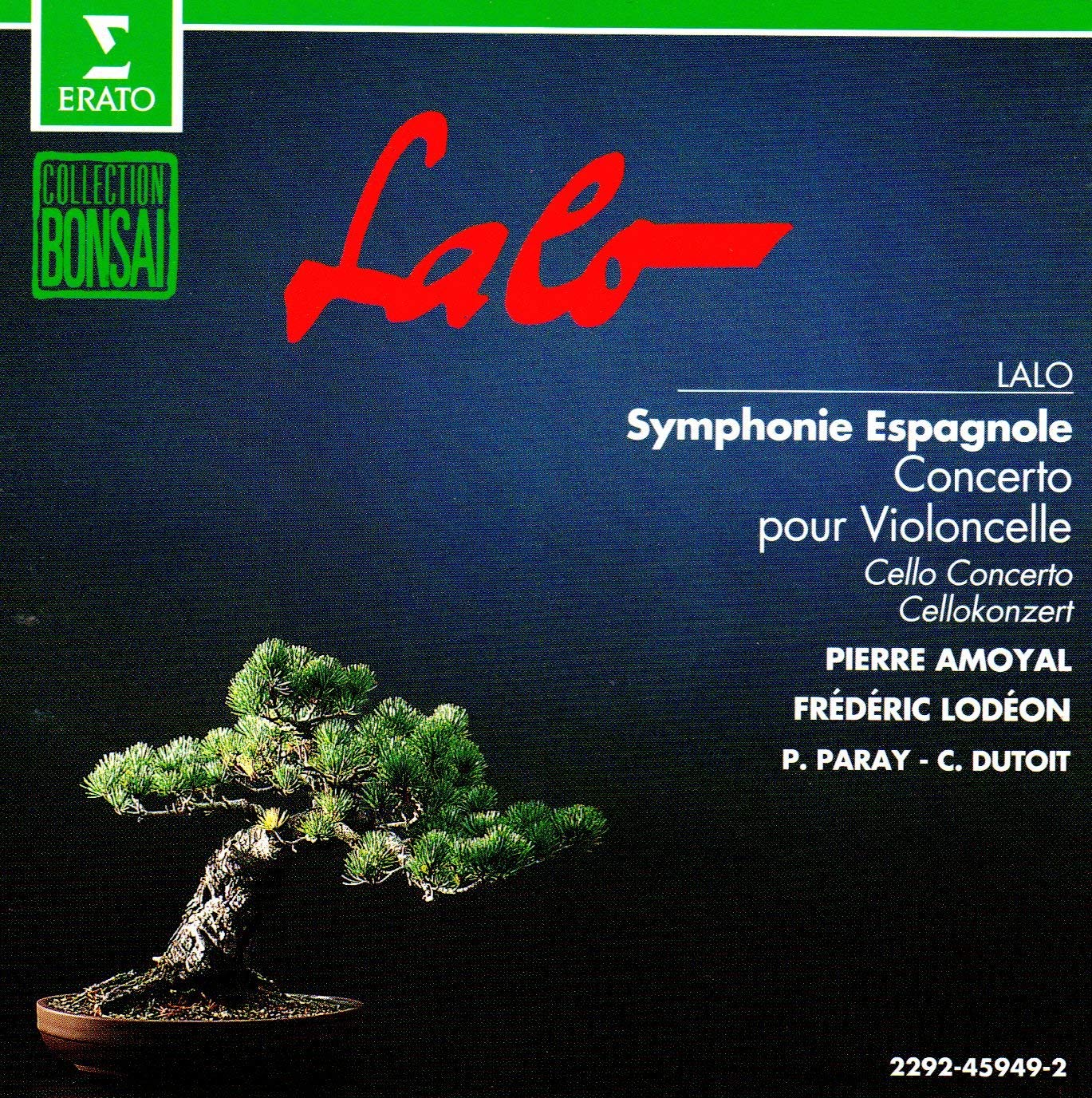 Symphonie Espagnole / Cello Concerto [Audio CD] Lalo; Amoyal; Paray; Dutoit and Mco