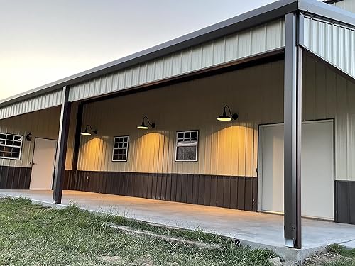 Miniatura 4 de Cocoweb Luz vintage de granero de cuello de cisne de 14 pulgadas con brazo rústico en negro mate