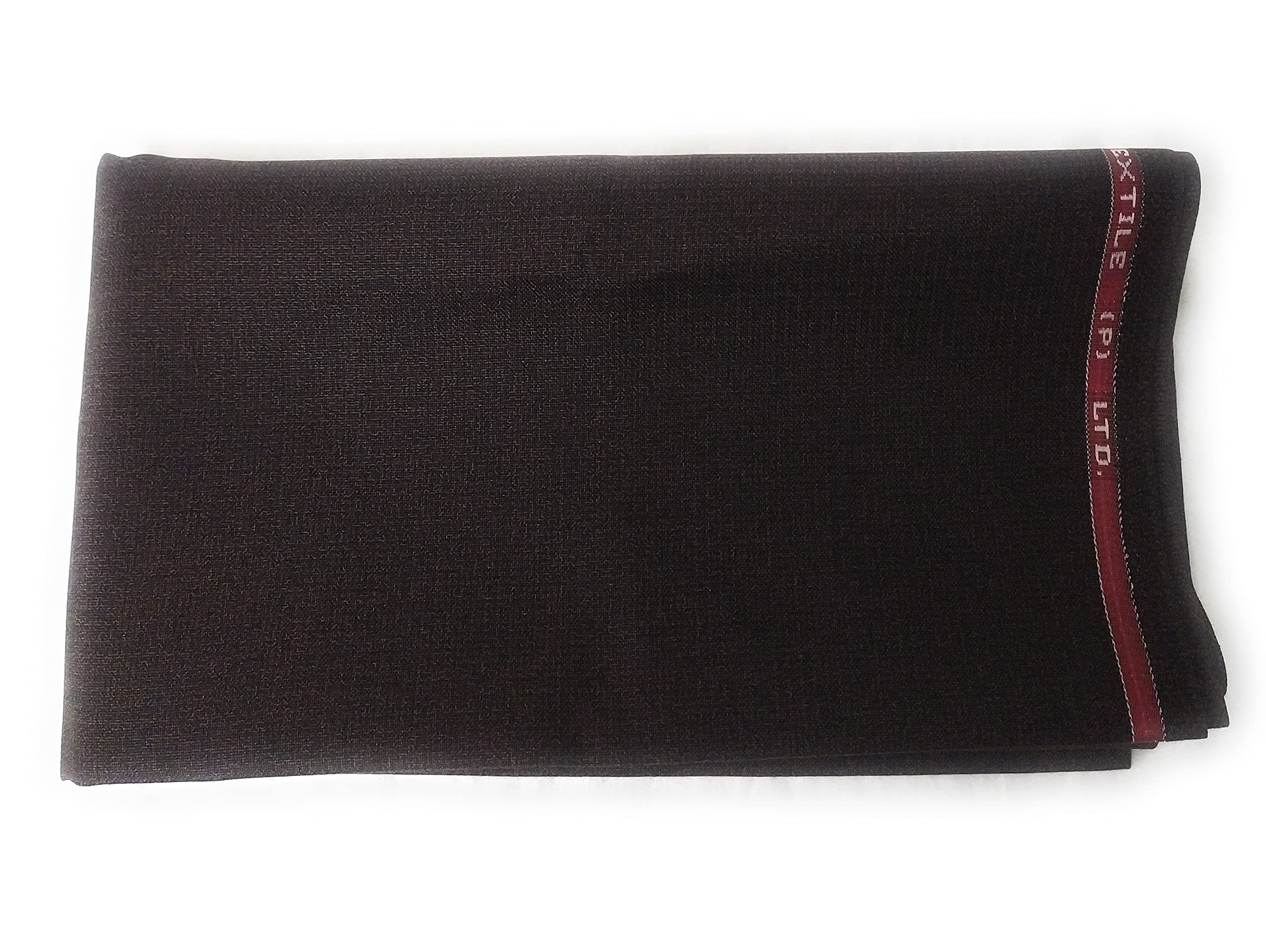 Men Poly Viscose Unstitched Trouser Fabric(1.20 Meter, Dark Brown)-image-15