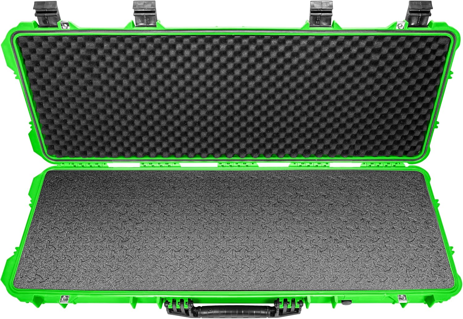 Eylar 44" Hard Roller Rifle Case w/Prehistoric RAGAR FOAM UV Print and RAGAR 41.75" Foam Insert, Waterproof, Shockproof Meets TSA Requirements