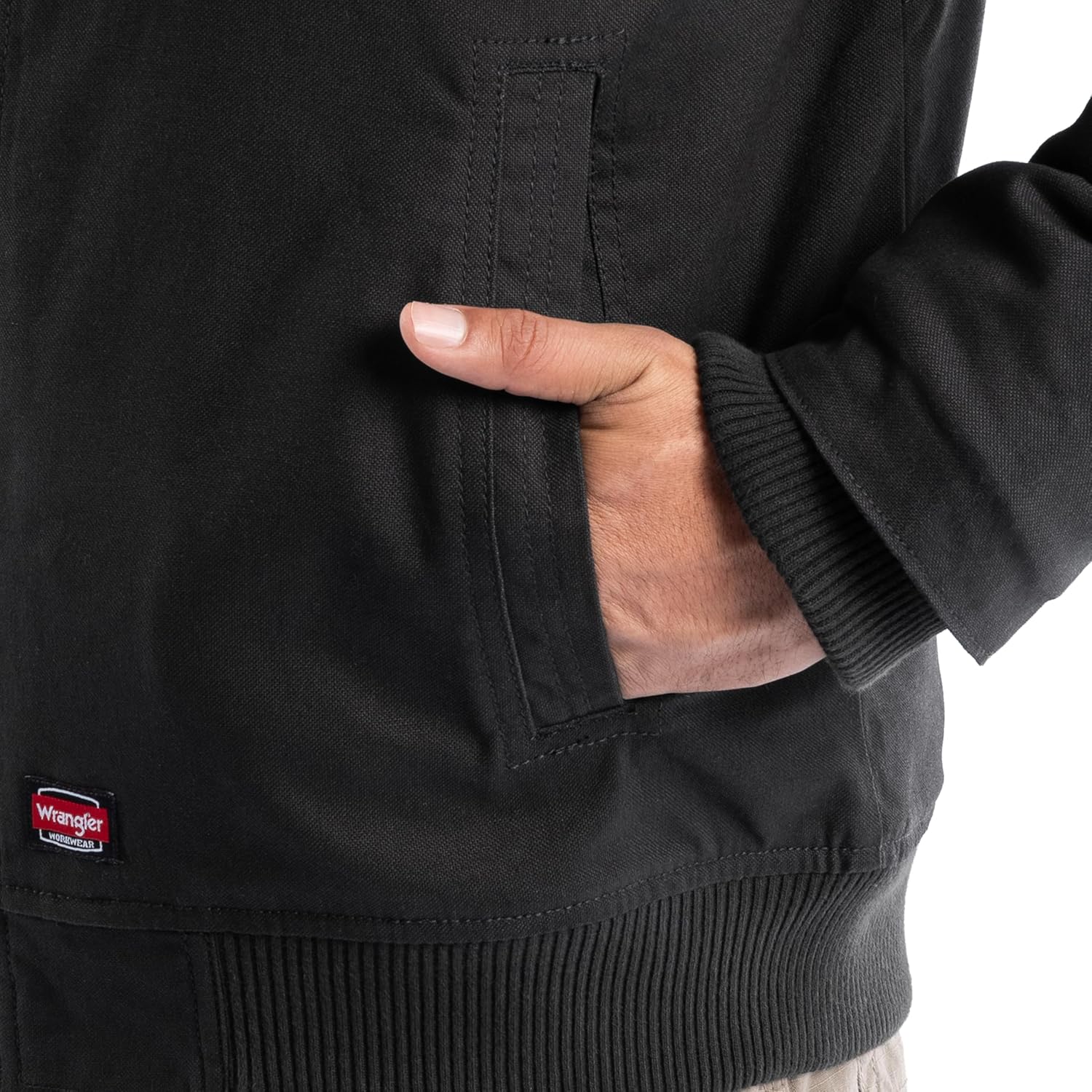 Wrangler mens Quilted Lined Insulated Bomber Jacket - Image 4