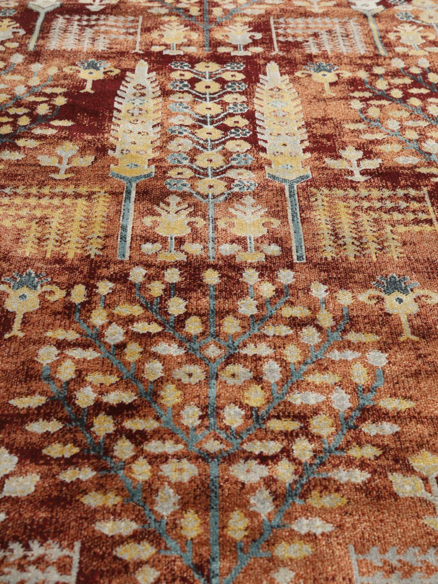RugVista Razavi, Tappeto, Moderni, 100 x 160 cm, Rettangolare, Pelo corto, Soggiorno, Camera da letto, Cucina, Lavabile in lavatrice, Ruggine